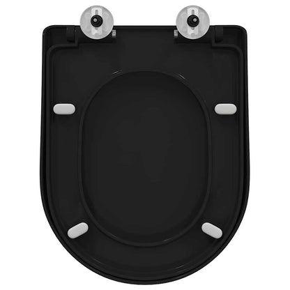 Toilet suitable for Seat Black 48 x 36.5 x 4.5 cm Polypropylene