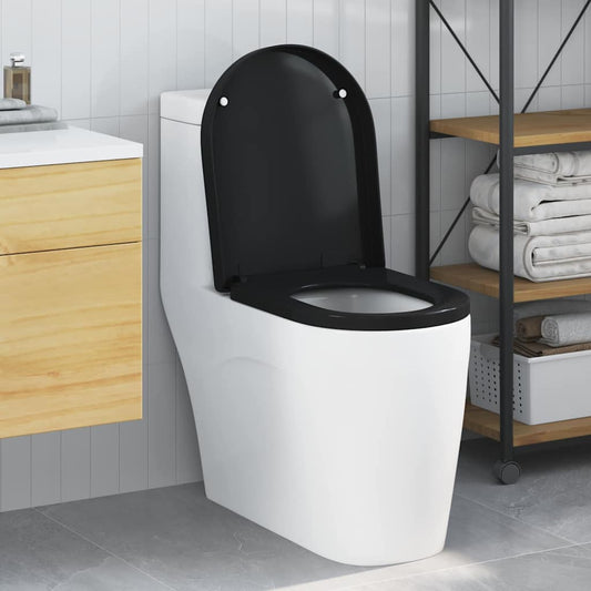 Toilet suitable for Seat Black 48 x 36.5 x 4.5 cm Polypropylene