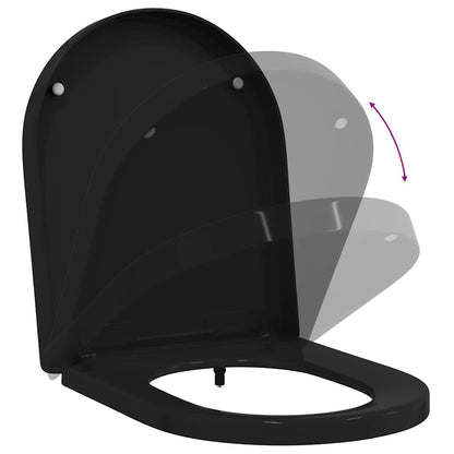 Toilet suitable for Seat Black 48 x 36.5 x 4.5 cm Polypropylene