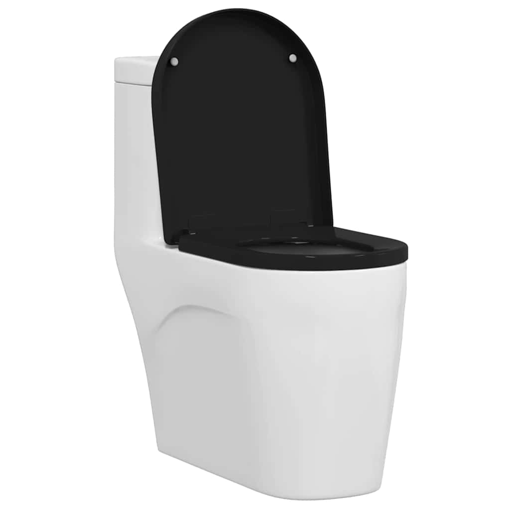Toilet suitable for Seat Black 48 x 36.5 x 4.5 cm Polypropylene