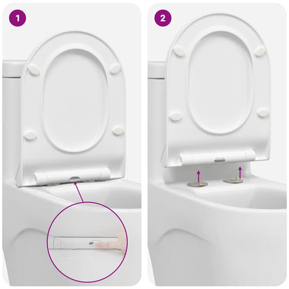 Toilet suitable for Seat White 50 x 36 x 5 cm Polypropylene