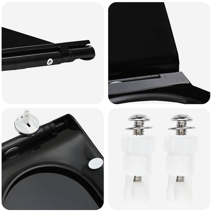 Toilet suitable for Seat Black 50 x 36 x 5 cm Polypropylene