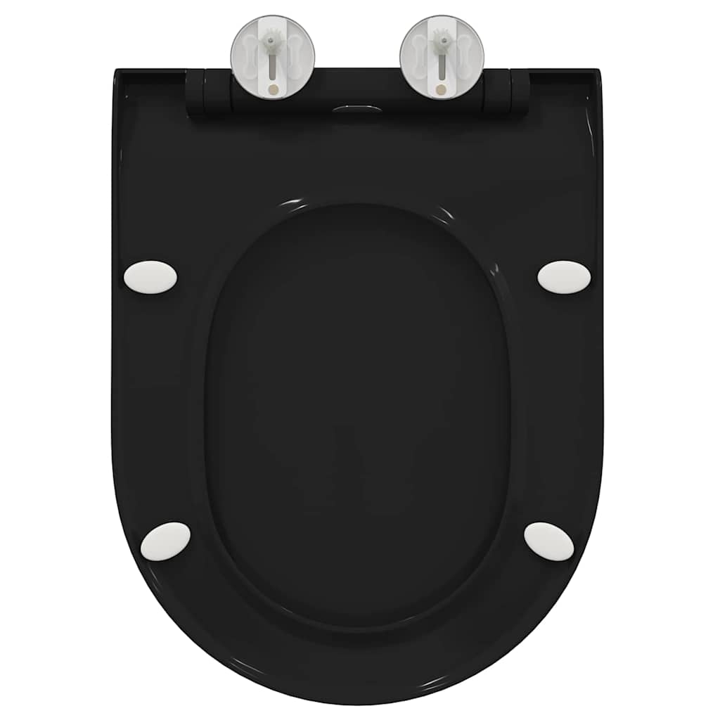 Toilet suitable for Seat Black 50 x 36 x 5 cm Polypropylene