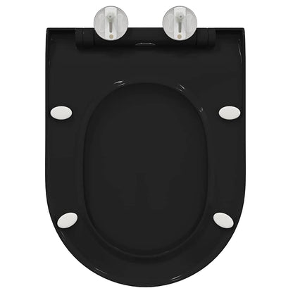 Toilet suitable for Seat Black 50 x 36 x 5 cm Polypropylene