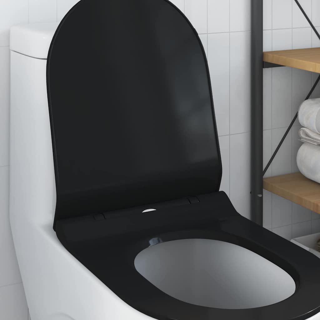 Toilet suitable for Seat Black 50 x 36 x 5 cm Polypropylene