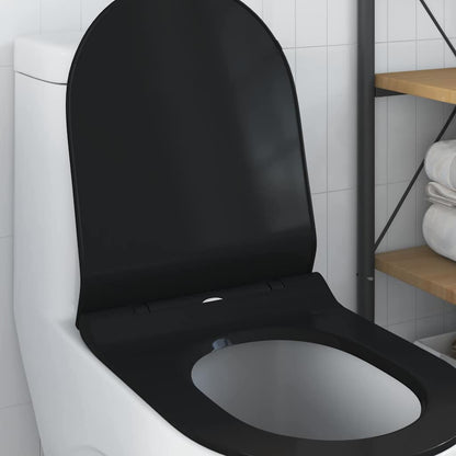 Toilet suitable for Seat Black 50 x 36 x 5 cm Polypropylene