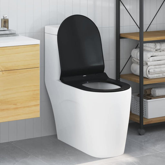 Toilet suitable for Seat Black 50 x 36 x 5 cm Polypropylene
