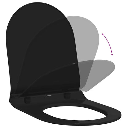 Toilet suitable for Seat Black 50 x 36 x 5 cm Polypropylene