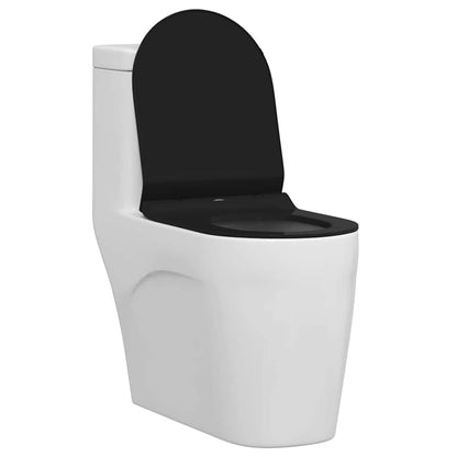 Toilet suitable for Seat Black 50 x 36 x 5 cm Polypropylene