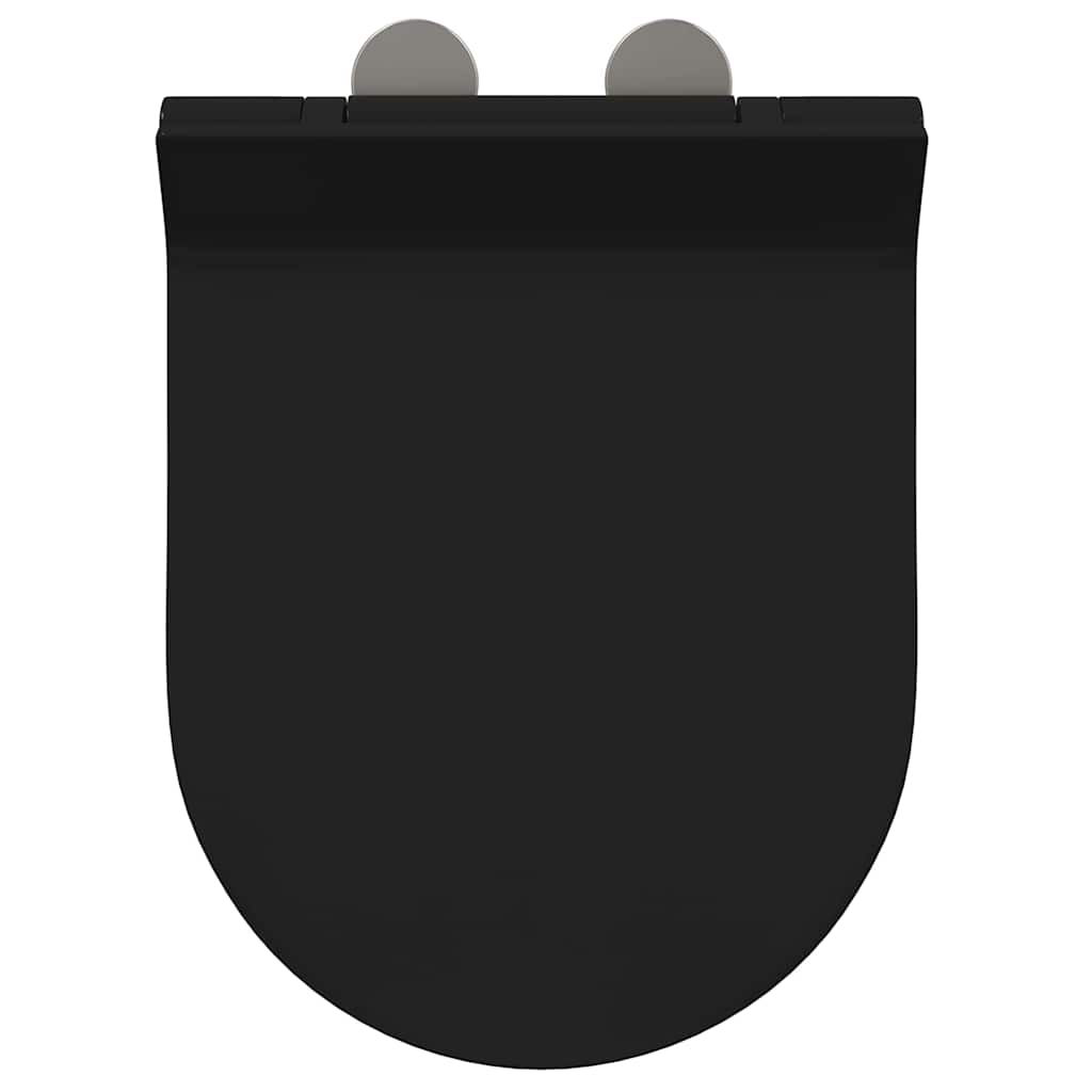 Toilet suitable for Seat Black 50 x 36 x 5 cm Polypropylene