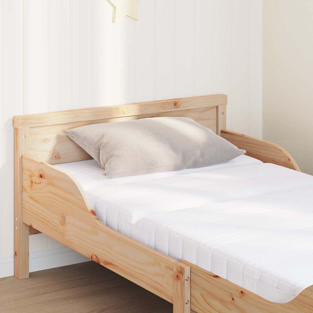 Bed Frame with Mattress Brown 80 x 200 cm Solid pine wood