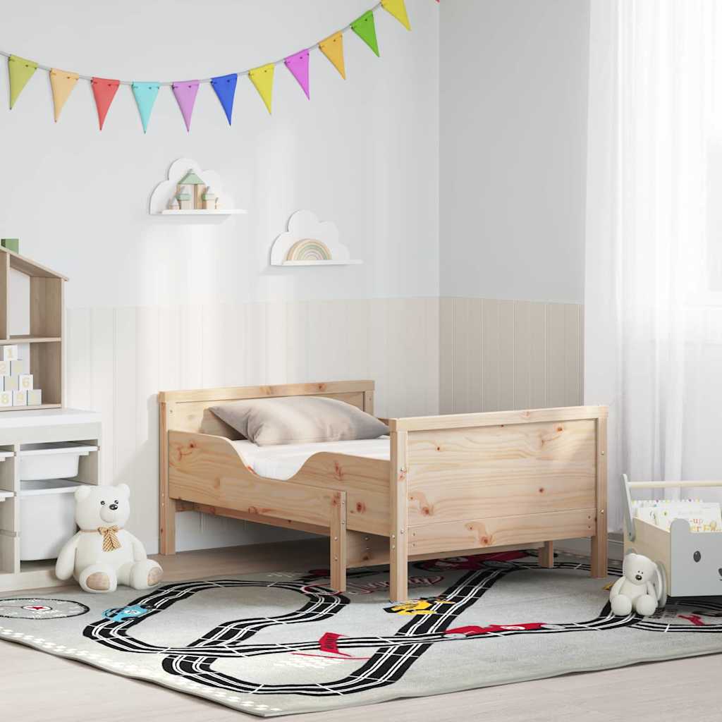 Bed Frame with Mattress Brown 80 x 200 cm Solid pine wood