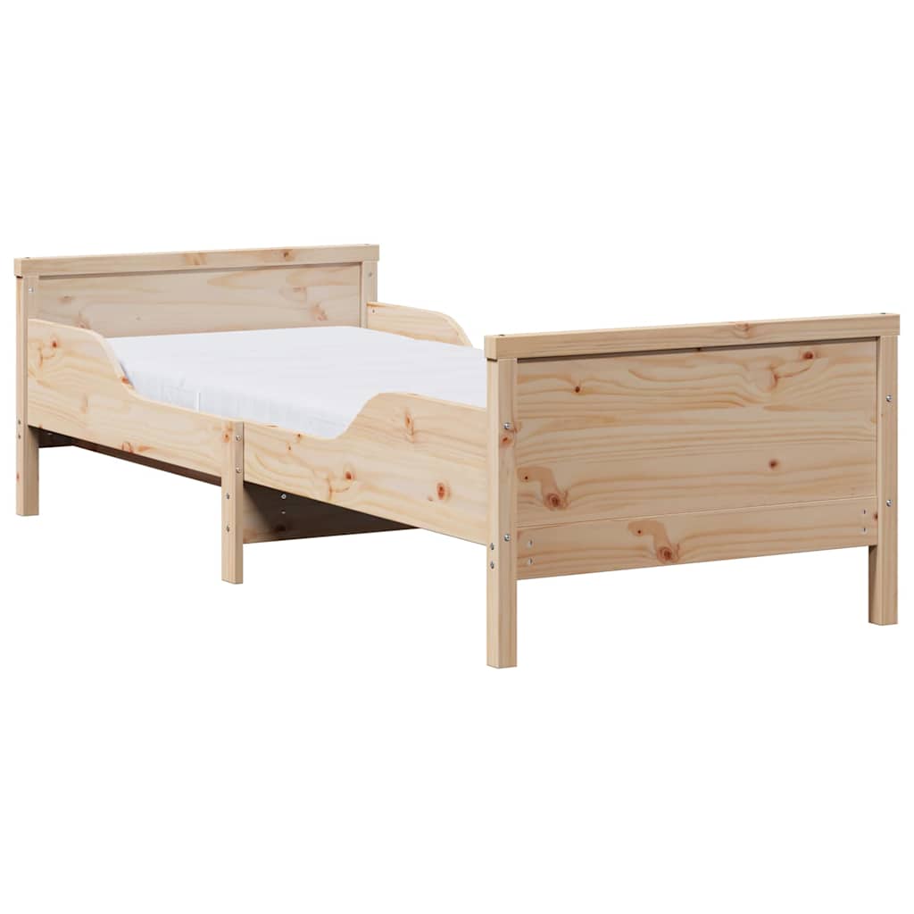 Bed Frame with Mattress Brown 80 x 200 cm Solid pine wood