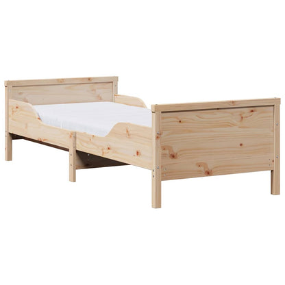 Bed Frame with Mattress Brown 80 x 200 cm Solid pine wood