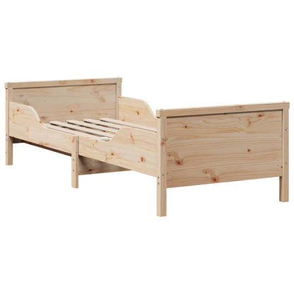 Bed Frame with Mattress Brown 80 x 200 cm Solid pine wood