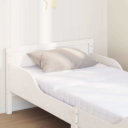 Bed Frame with Mattress White 80 x 200 cm Solid pine wood