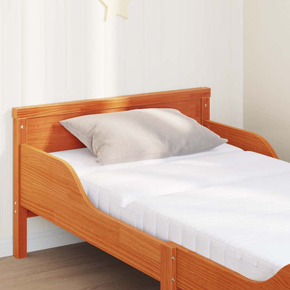 Bed Frame with Mattress Wax brown 80 x 200 cm Solid pine wood