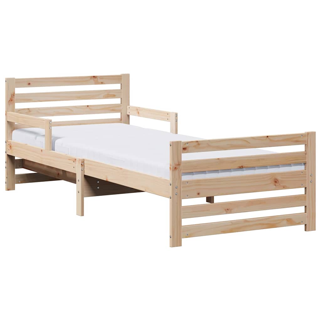 Bed Frame with Mattress with Headboard Brown 80 x 200 cm