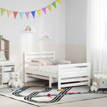 Bed Frame with Mattress with Headboard White 80 x 200 cm