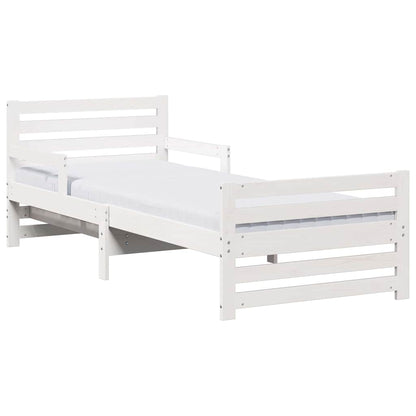 Bed Frame with Mattress with Headboard White 80 x 200 cm