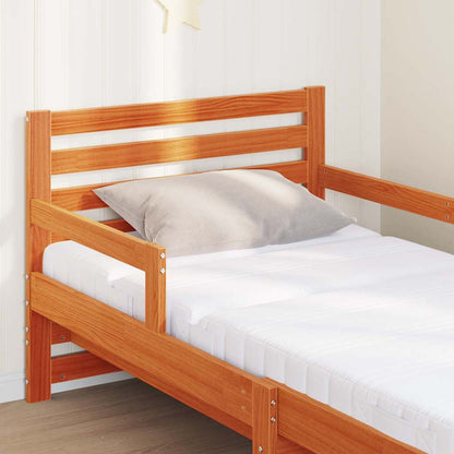 Bed Frame with Mattress with Headboard Wax brown 80 x 200 cm