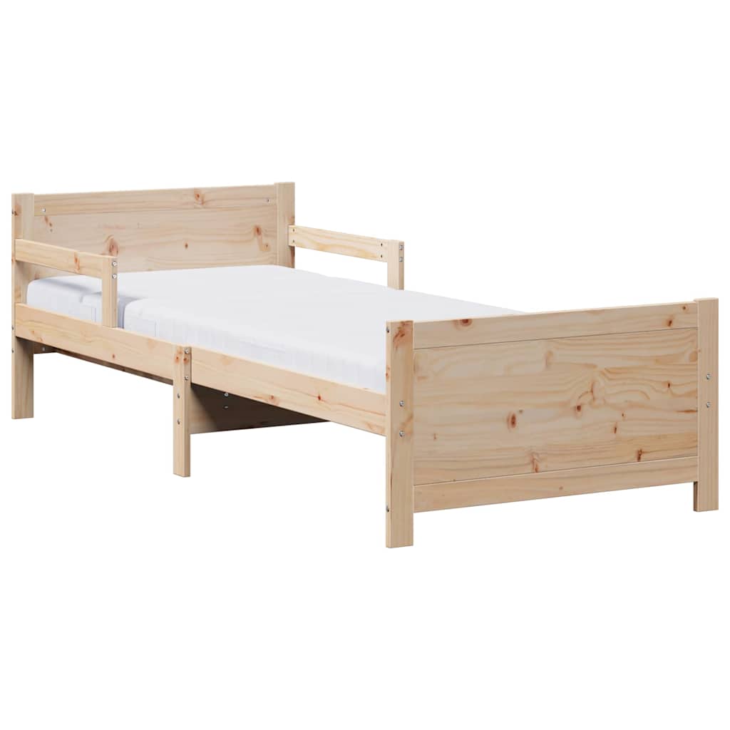Bed Frame with Mattress with Headboard Brown 80 x 200 cm