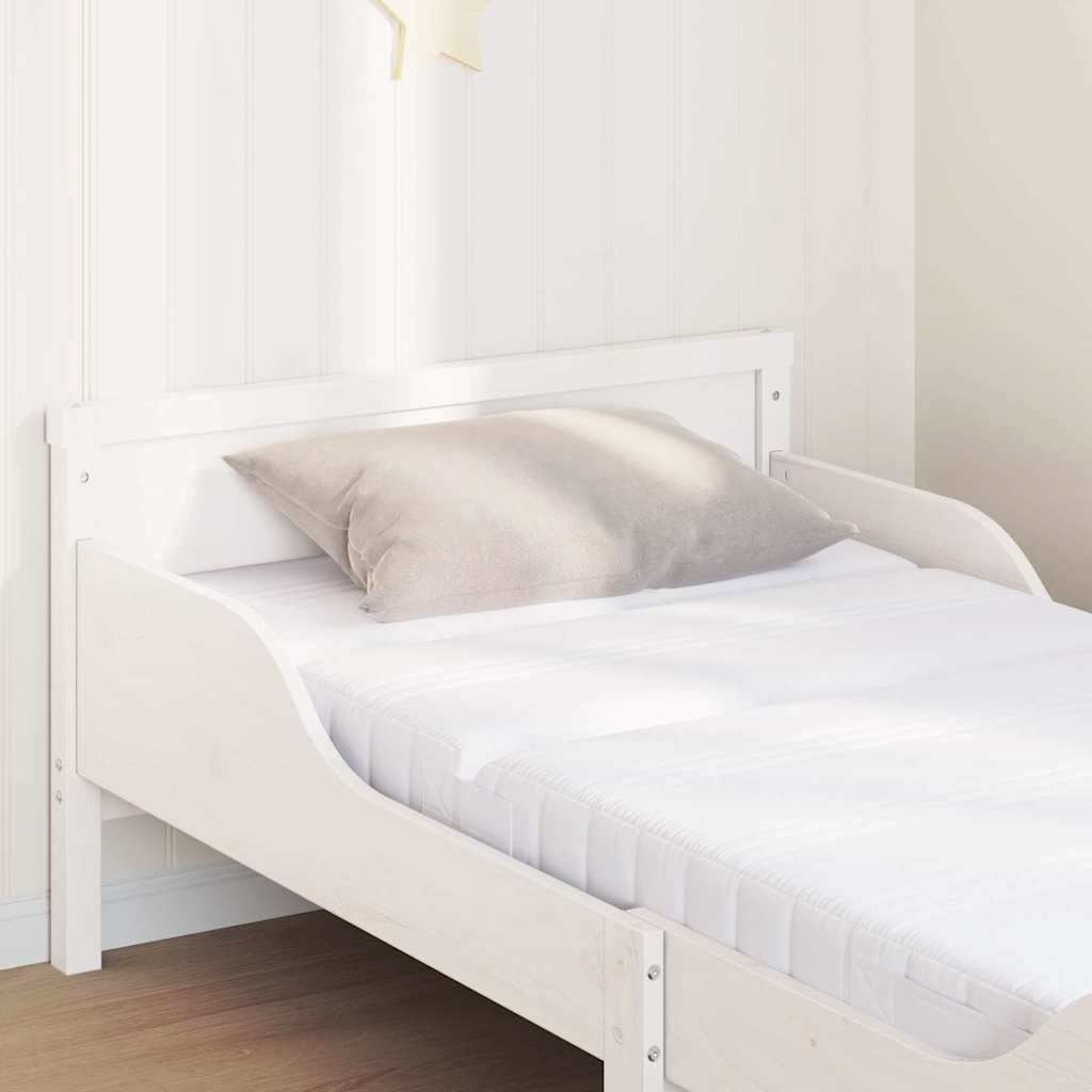 Bed Frame with Mattress with Headboard White 80 x 200 cm
