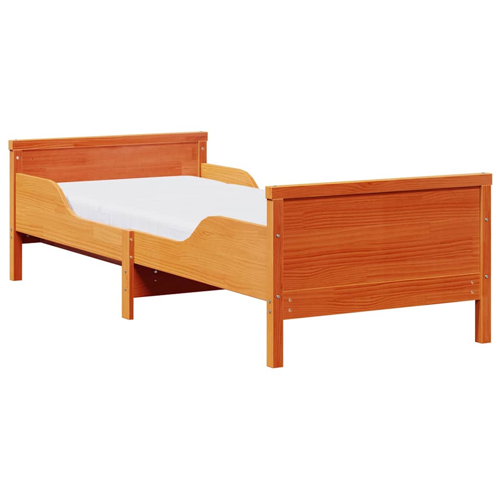 Bed Frame with Mattress with Headboard Wax brown 80 x 200 cm