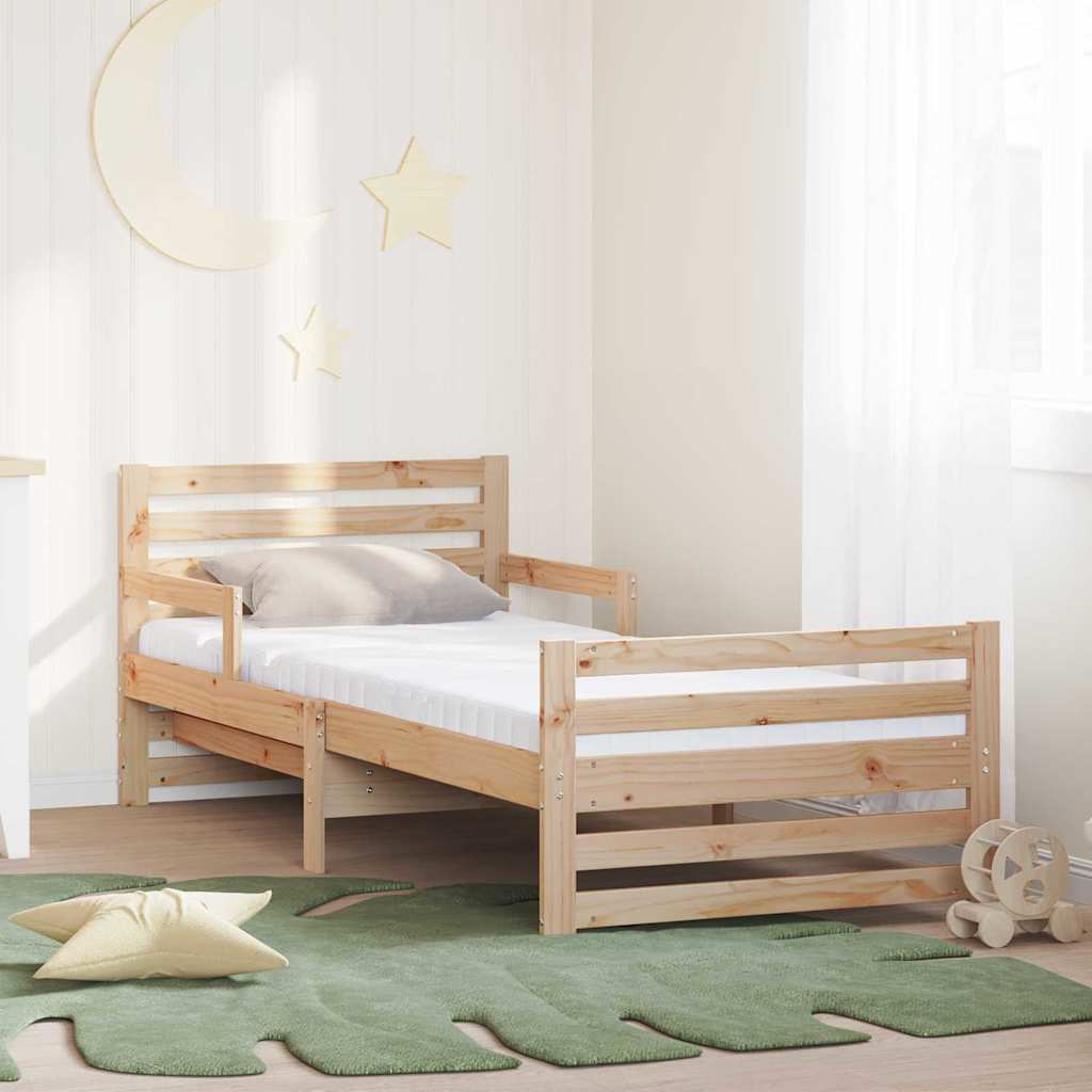 Bed Frame with Mattress with Headboard Brown 80 x 200 cm