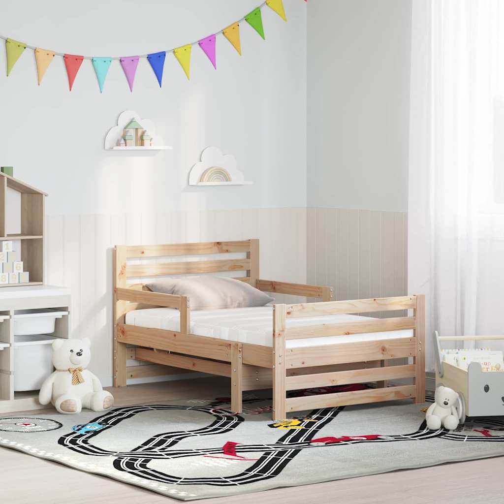 Bed Frame with Mattress with Headboard Brown 80 x 200 cm