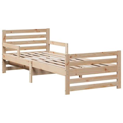 Bed Frame with Mattress with Headboard Brown 80 x 200 cm