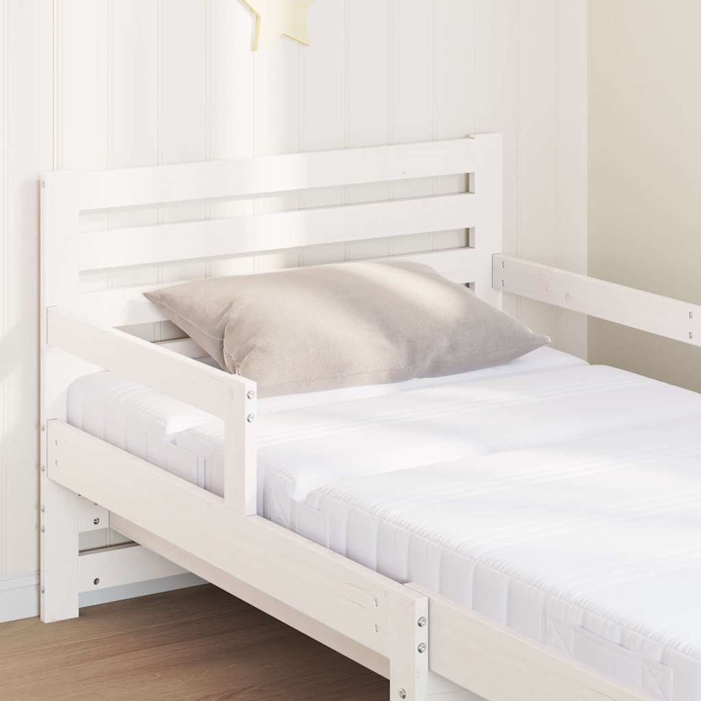 Bed Frame with Mattress with Headboard White 80 x 200 cm