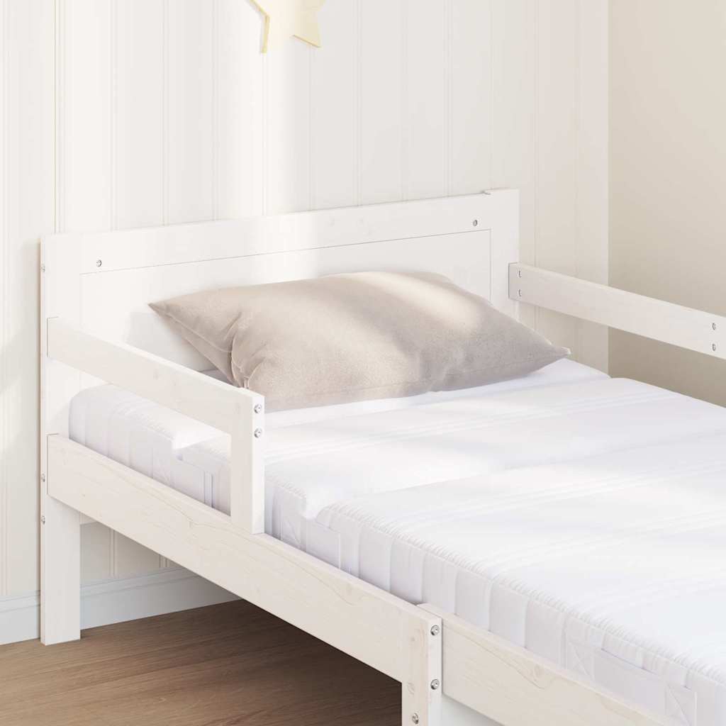 Bed Frame with Mattress with Headboard White 80 x 200 cm