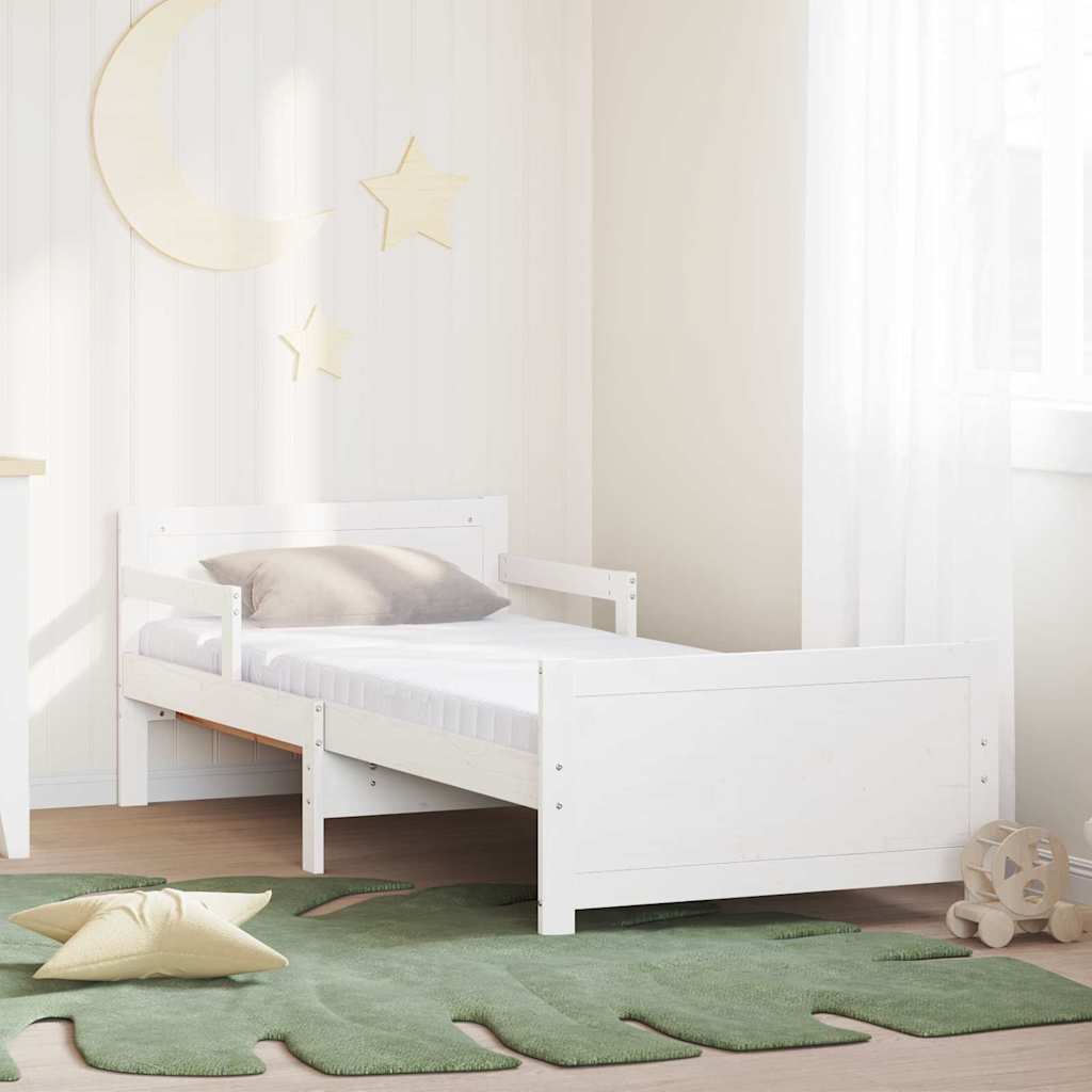 Bed Frame with Mattress with Headboard White 80 x 200 cm