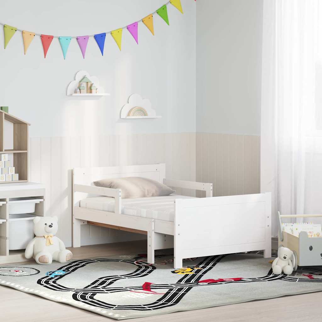 Bed Frame with Mattress with Headboard White 80 x 200 cm