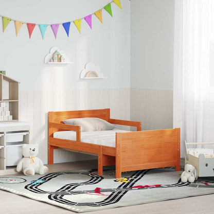 Bed Frame with Mattress with Headboard Wax brown 80 x 200 cm