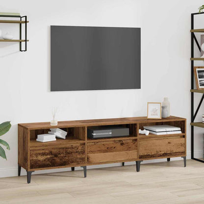 TV Cabinet Old Wood 150 x 30 x 45 cm Engineered Wood and Iron