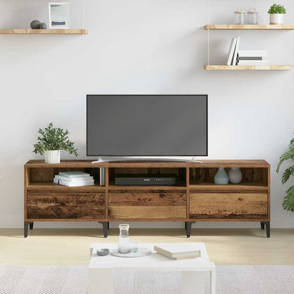 TV Cabinet Old Wood 150 x 30 x 45 cm Engineered Wood and Iron