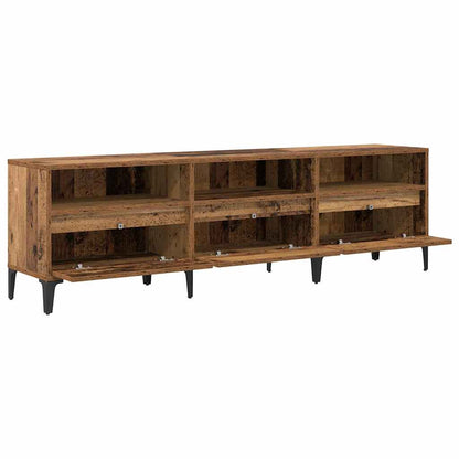 TV Cabinet Old Wood 150 x 30 x 45 cm Engineered Wood and Iron