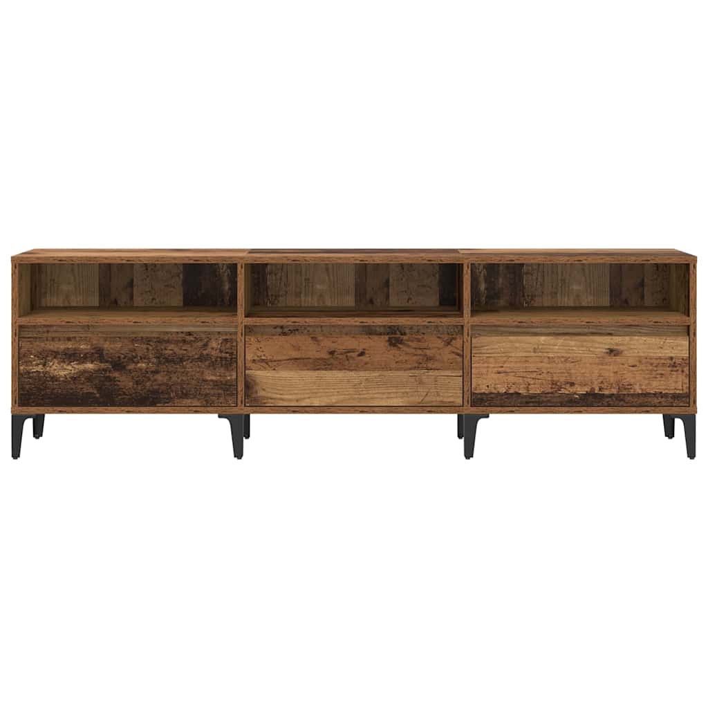TV Cabinet Old Wood 150 x 30 x 45 cm Engineered Wood and Iron