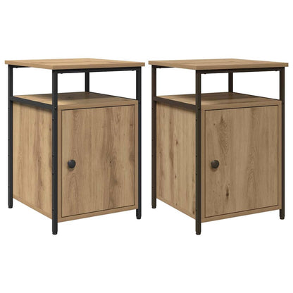 Bedside Cabinet Artisan oak Engineered Wood