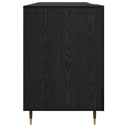 Desk with Shelf Black oak 140 x 50 x 75 cm Engineered wood