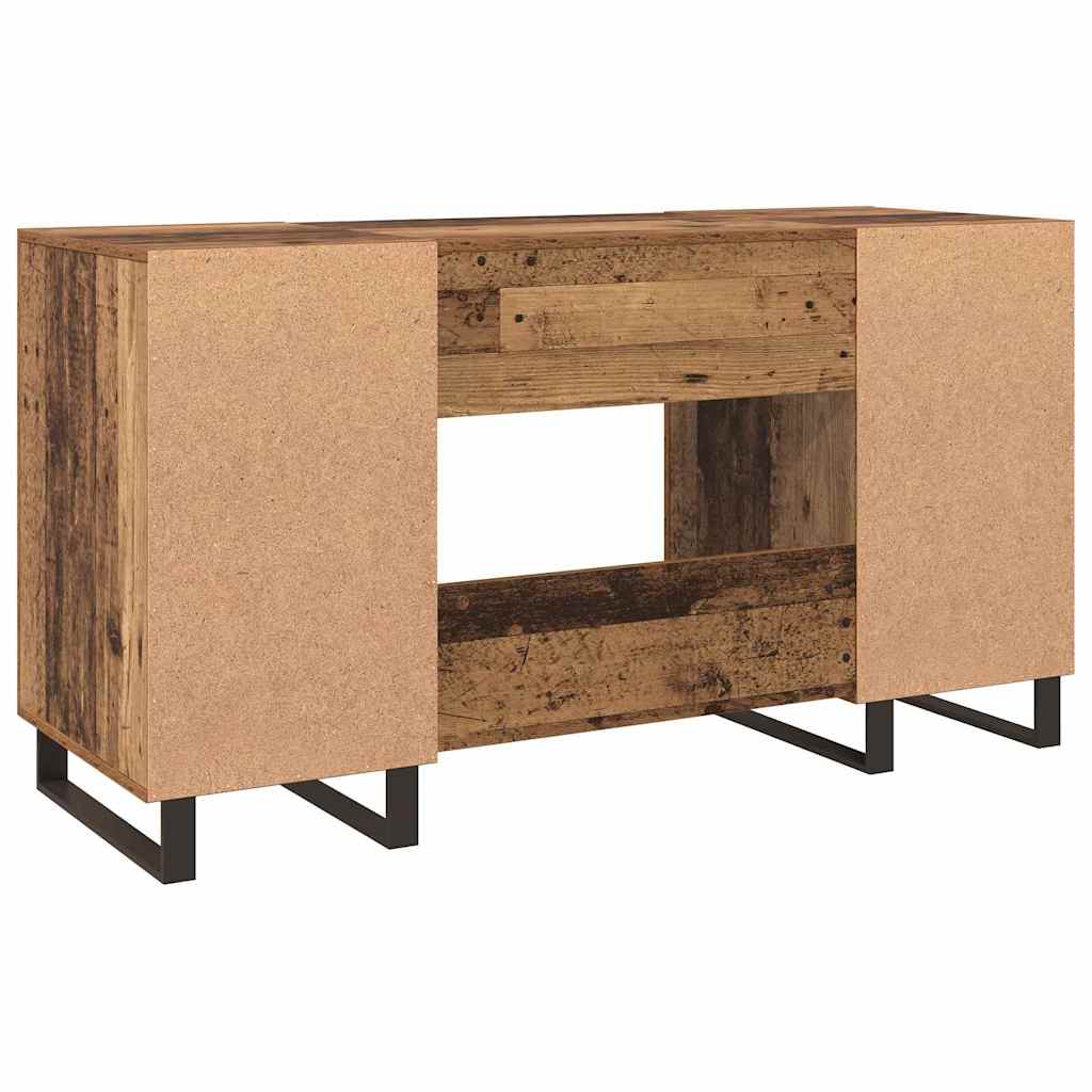 Desk with Shelf Old wood 140 x 50 x 75 cm Engineered wood