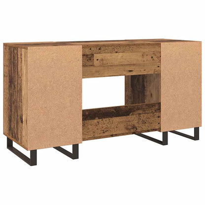 Desk with Shelf Old wood 140 x 50 x 75 cm Engineered wood