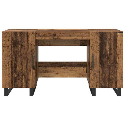 Desk with Shelf Old wood 140 x 50 x 75 cm Engineered wood