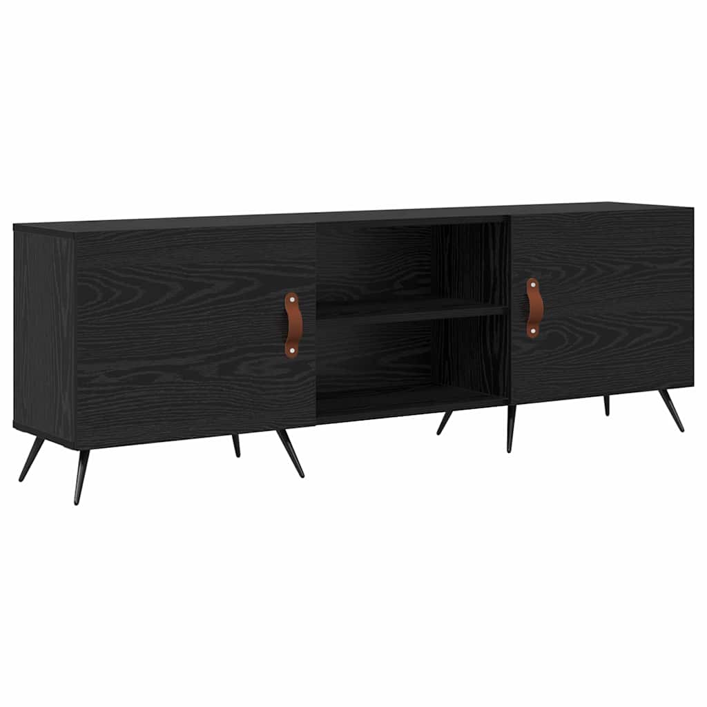 TV Cabinet Black oak 150 x 30 x 50 cm Engineered wood