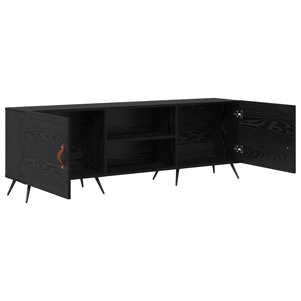 TV Cabinet Black oak 150 x 30 x 50 cm Engineered wood