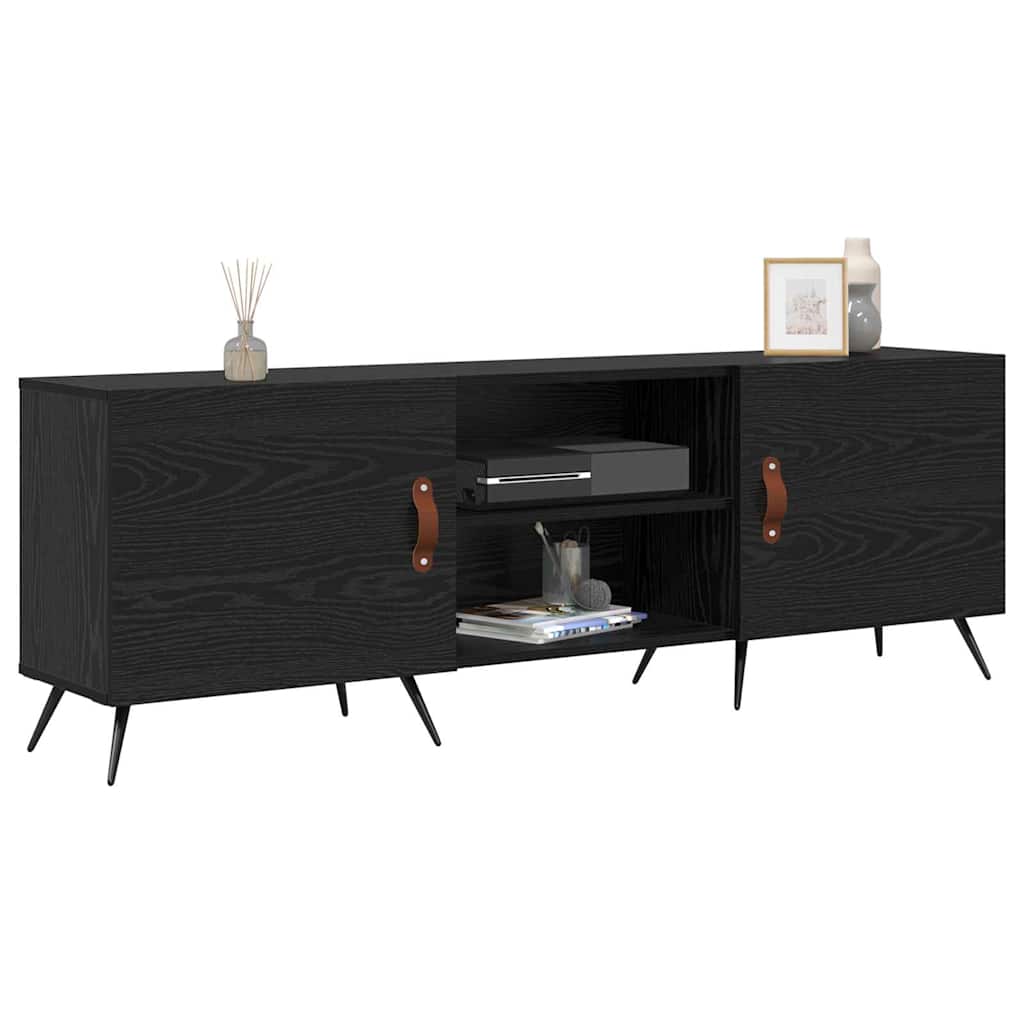 TV Cabinet Black oak 150 x 30 x 50 cm Engineered wood