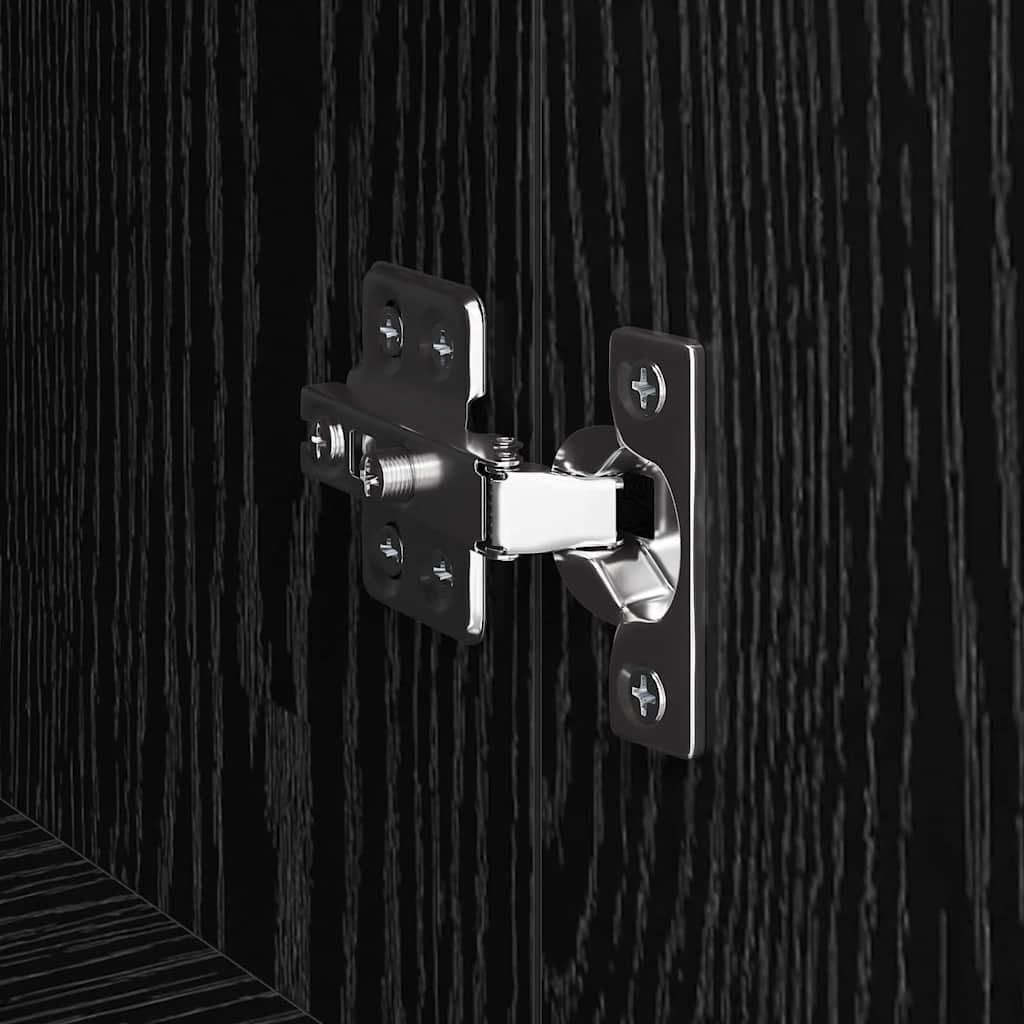 TV Cabinet Black oak 150 x 30 x 50 cm Engineered wood