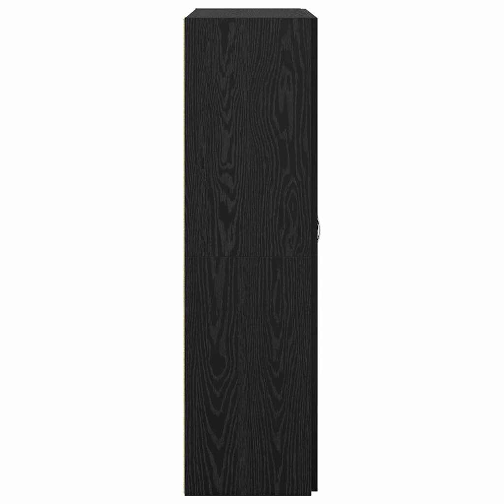 Office Cabinet Black oak 60 x 32 x 115 cm Engineered wood